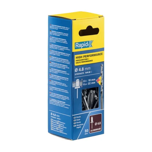 Rapid Kniedės Al 4,8x25 mm, 50vnt, su Drill C image 1