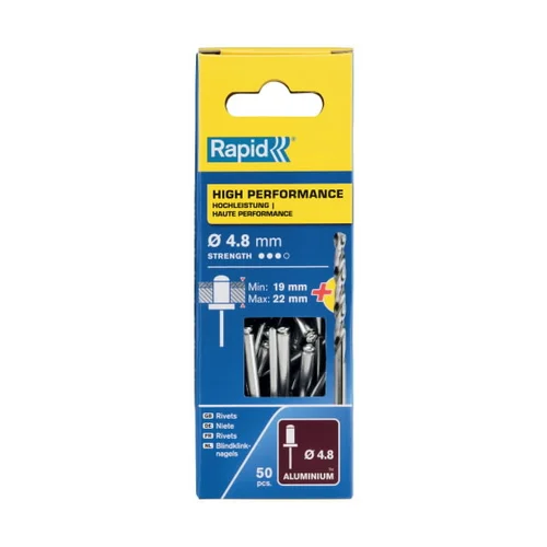 Rapid Kniedės Al 4,8x25 mm, 50vnt, su Drill C image 2