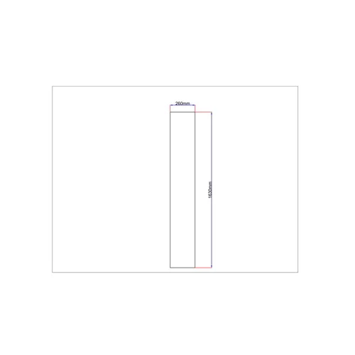 Dušo kabinos šoninis stiklas tiesus 260x1630 mm image 1