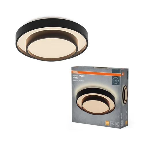 Osram LED lubų šviestuvas Ø295 16W 1000lm 3000K Juodas image 2