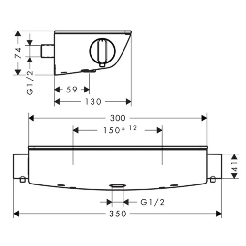 Hansgrohe Ecostat Select 13161000 termostatinis dušo maišytuvas image 3