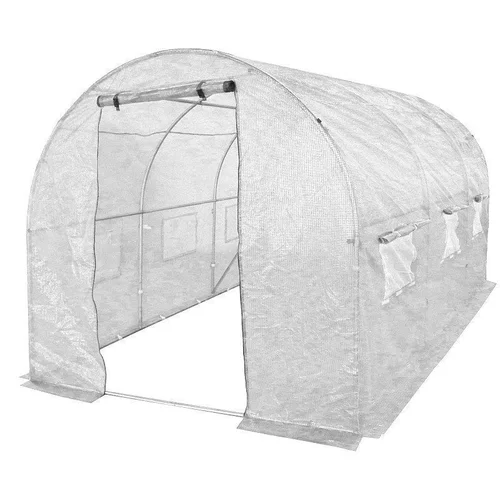 Šiltnamis su armuota plėvele, 7 m2, 2 x 3,5 m, baltas image 2