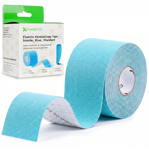 Habys Standard Elastic kineziologinė juosta 5 cm × 5 m, mėlyna image 1