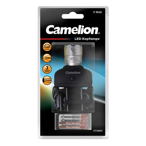 Camelion Galvos žibintuvėlis ZOOM LED CT-400, 3W, 140–150 lm, 3xAAA image 3