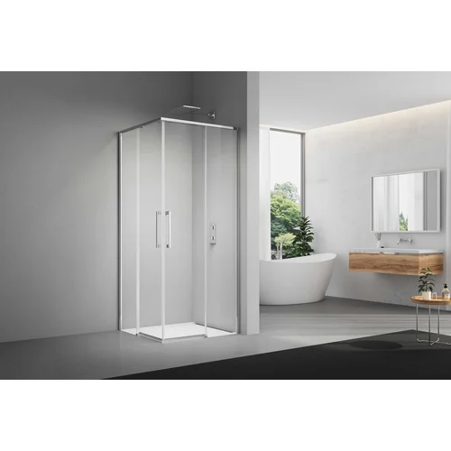 Dušo kabina ELEGANCE 875x875x1950 chrom/skaidri be pado image 3