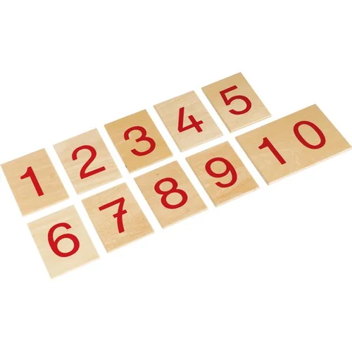 Montessori numerių rinkinys 1-10 ant medinių lentų image 1