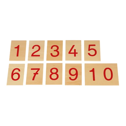 Montessori numerių rinkinys 1-10 ant medinių lentų image 3