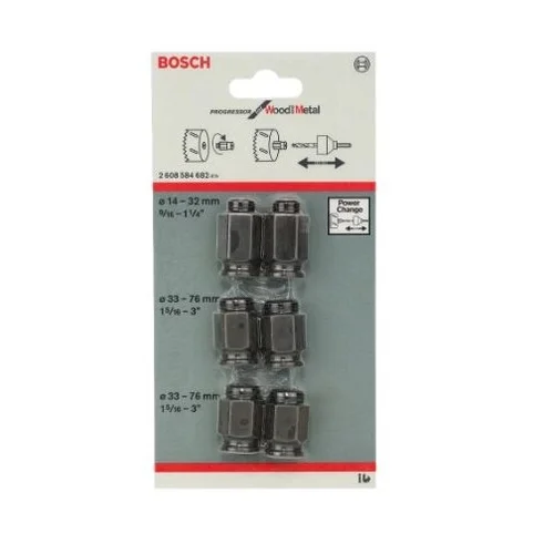 Bosch seno tipo karūnų adapterių komplektas, 6 dalių, 2608584682 image 2