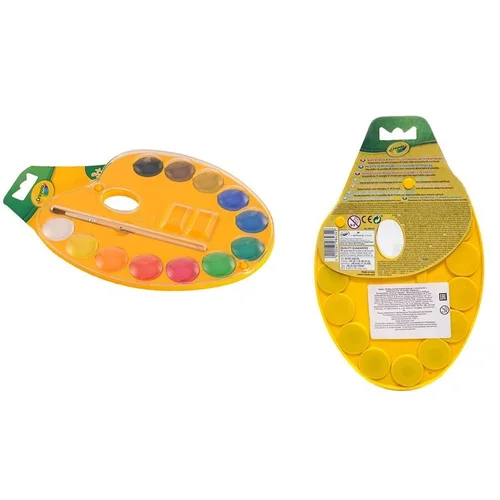 Crayola Dažai akvarelė, 12 spalvų su teptuku image 2