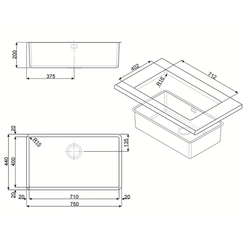 Smeg VSTR71BRX plautuvė, 200 x 750 x 440 mm image 3