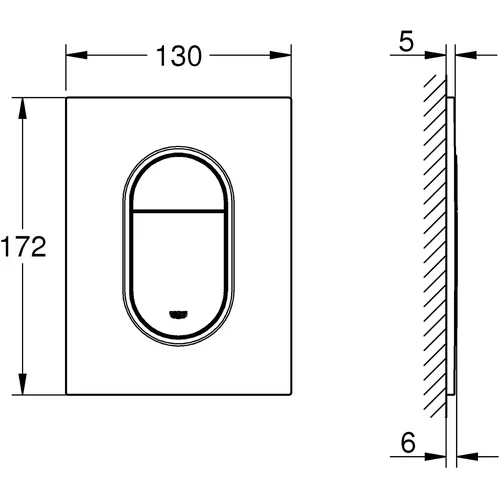 Grohe ARENA COSMOPOLITAN S 37624SH0, 130×172 mm, Balta image 2