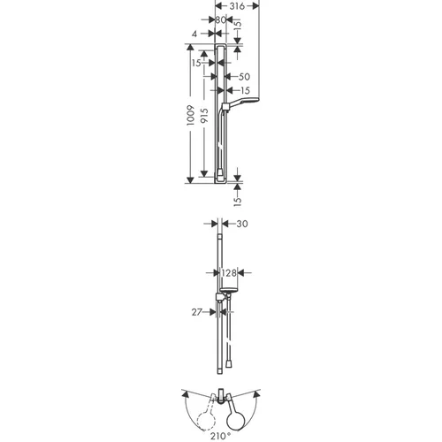 Hansgrohe AXOR Citterio E 36735000 Dušo komplektas image 2