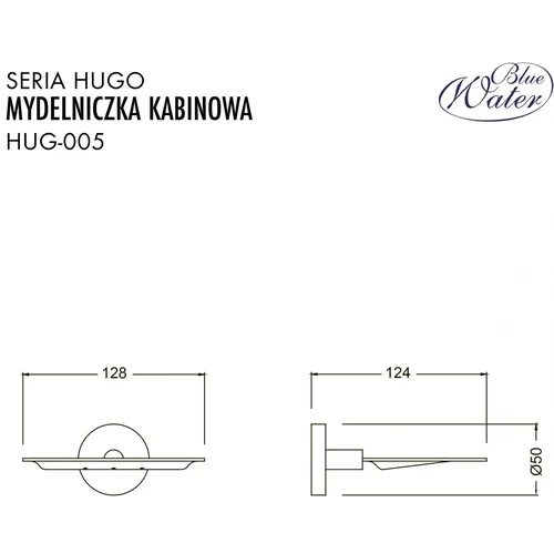 Blue Water HUG-005 Muilinė chromuota žalvarinė image 2