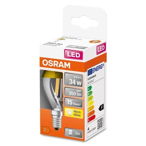 Osram LEMP LED P34 E14 4W 827 380LM AUKS image 2