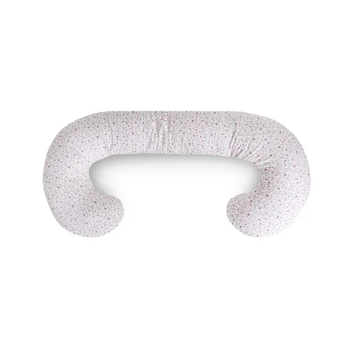 CebaBaby maitinimo pagalvė dżersej DUO 300 x 30 cm lapeliai mėlyni rožiniai W-885-000-745 image 1