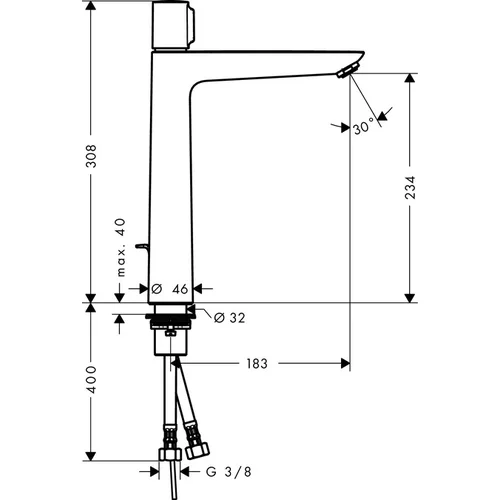Hansgrohe Talis E240, 71752000, Chromo, su dugno vežtuvu image 3