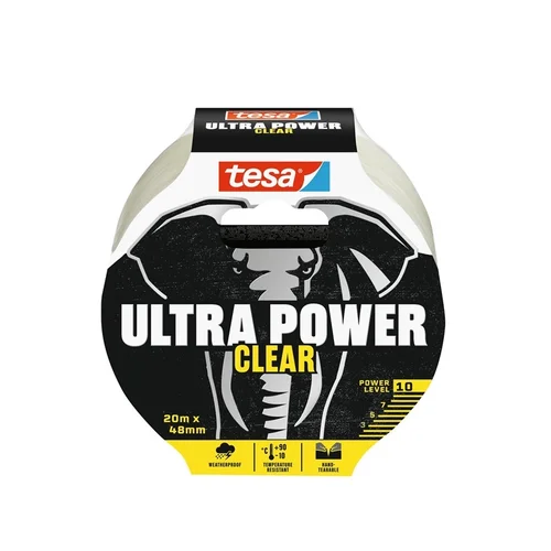 Lipnioji juostelė TESA ULTRA POWER CLEAR 56497, 20 m × 48 mm image 2