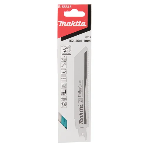 Makita B-55815 pjūkleliai, 152x1.1 mm, 5 vnt., metalui image 2