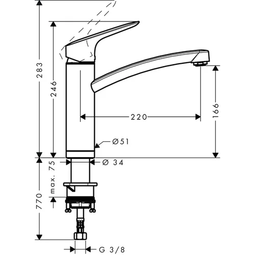Hansgrohe Logis M31 71833000 Nerūdijančio plieno image 2