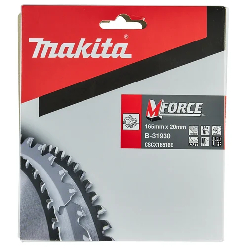 T.C.T. pjovimo diskas Makita B-31930, M-FORCE 165x20x2 mm 15° T16 image 2