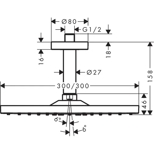 Hansgrohe Raindance E 300 1jet 26250000 chromas image 2