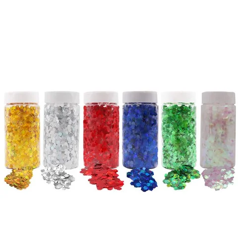 Blizgučiai 6mm, 200g, mėlyni image 1