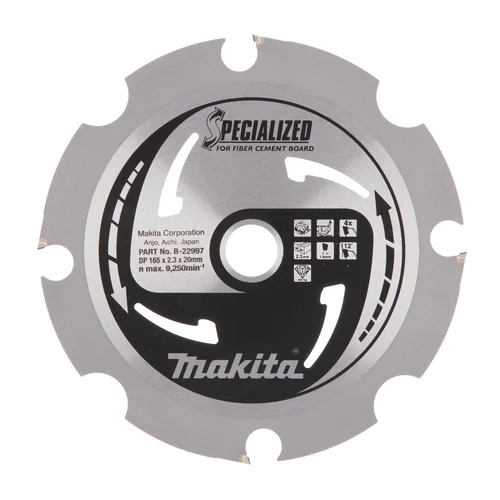 Makita B-22997 SPECIALIZED Pjovimo diskas, 165X2.3X20mm, 12°, T4 image 3