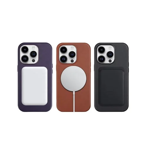 Mag Leather Case Apple iPhone 16 Plus Tamsiai Violetinis image 2