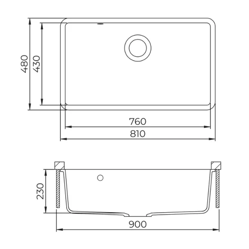 HELIKA Arca SQA104-114W plautuvė šviesiai rudos spalvos image 3