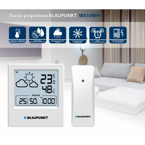 Blaupunkt WS10WH meteorologinė stotis su išoriniu jutikliu image 3