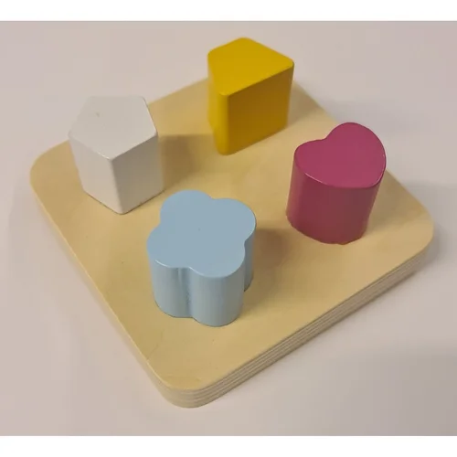 Medinė Montessori dėlionė-rūšiuoklė „Spalvos ir formos“ image 3