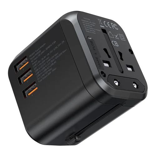 Choetech PD5008 30W USB-C/3xUSB-A Juodas image 3