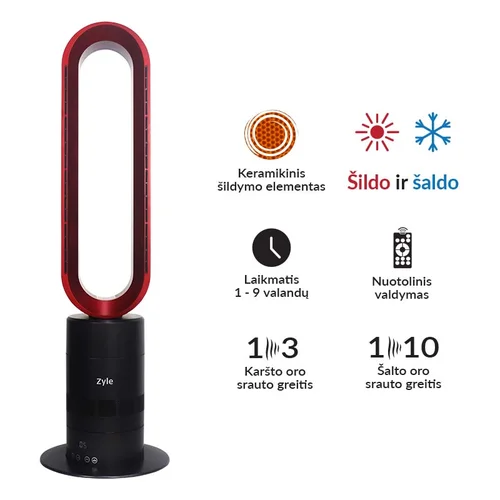 Zyle ZY011BF Ventiliatorius be sparnuotės – oro šildytuvas image 2