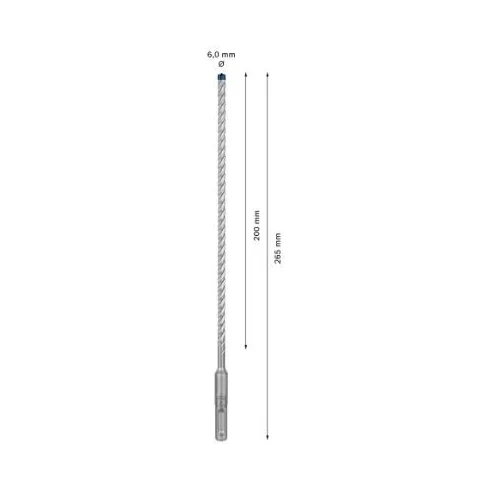 Grąžtas betonui Bosch SDS-plus, 6x200x265 mm, 1 vnt. 2608900074 image 3