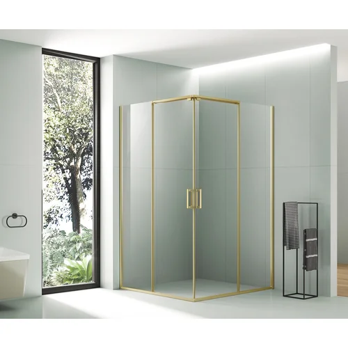 Dušo kabina AW1142 1000x1000 GOLD skaidri be pado image 2