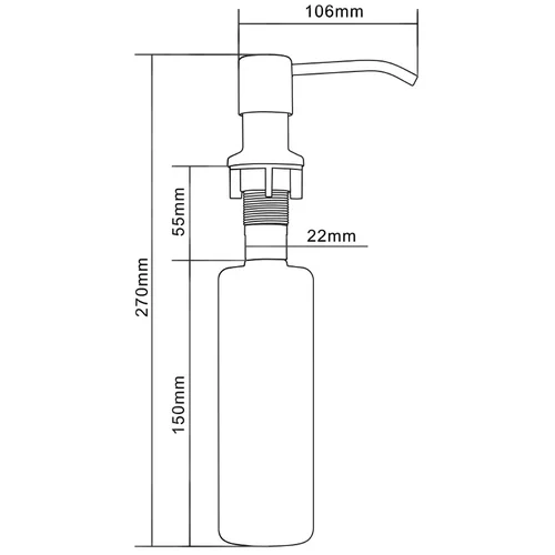 Muilo dozatorius Mexen Oval, 320 ml, Inox, 6601320-99 image 3