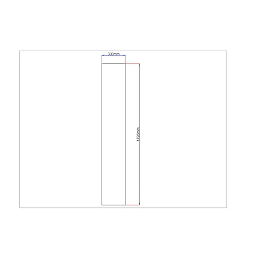 Dušo kabinos šoninis stiklas tiesus 300x1795 mm Skaidrus image 1
