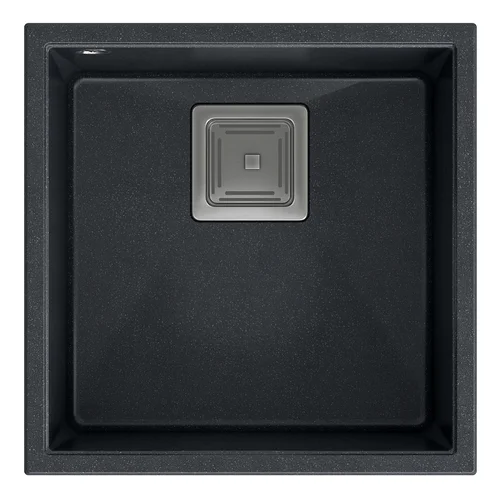 Quadron DAVID 40 HQD4242U8-BS plautuvė, 420x420x225, juoda/plieno image 1