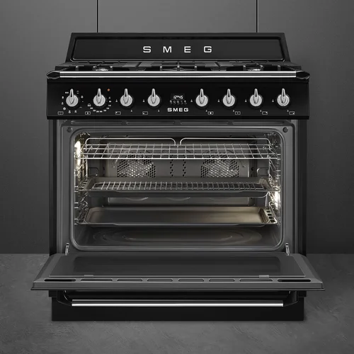 Smeg TR90GMBL Dujinė viryklė su elektrine orkaitė image 3