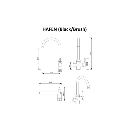 Günter&Hauer HAFEN Brush virtuvės maišytuvas, 590320102008 image 2