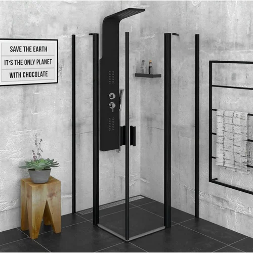 POLYSAN Zoom Line Juoda 900x900 mm ZL5415B image 1