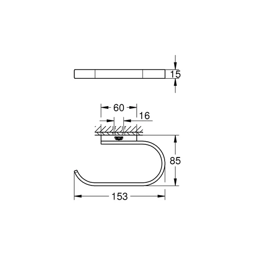 Grohe SELECTION 41068000 tualetinio popieriaus laikiklis image 3
