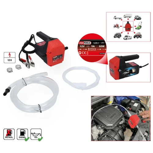 KS Tools Elektrinis alyvos išsiurbimo ir perpumpavimo siurblys, 12V image 3