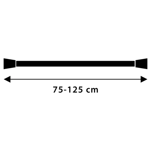 Vonios užuolaidos karnizas 125–220 cm, juodas image 2