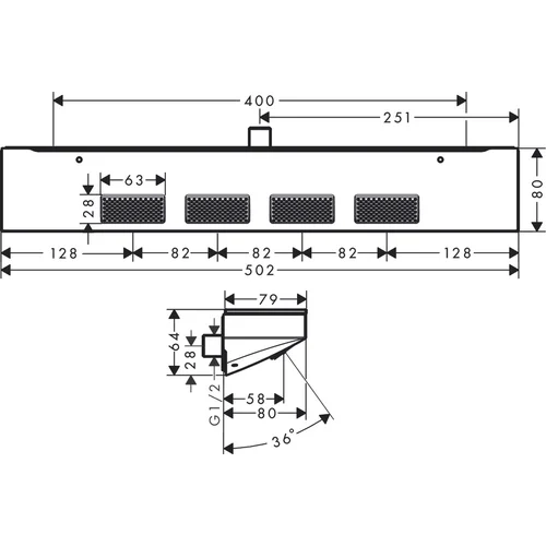 Hansgrohe Rainfinity 26243700 Šoninis dušas su lentynėle image 2