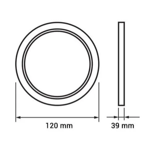 LED panelė apvali 4200K, 6W 120 mm image 2