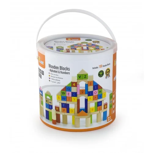 Viga Toys Medininės Edukacinės Kaladėlės 3 cm 100 vnt image 2