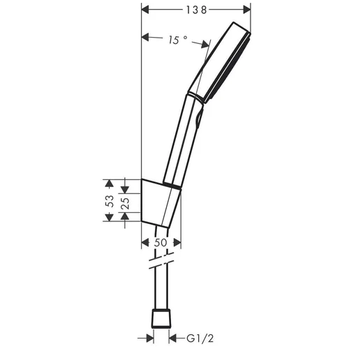 Hansgrohe dušo komplektas PULSIFY 24302670 juodas matinis image 2