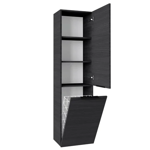Riva SU42 Ūkinė spintelė su durelėmis, Woodflow Ash, rankenėlė juoda image 2