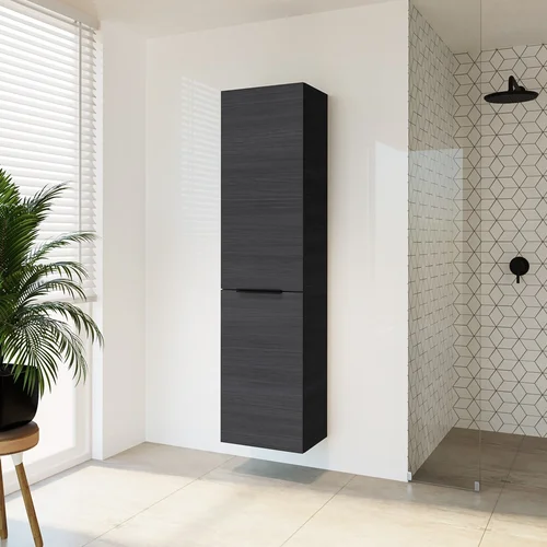Riva SU42 Ūkinė spintelė su durelėmis, Woodflow Ash, rankenėlė juoda image 3
